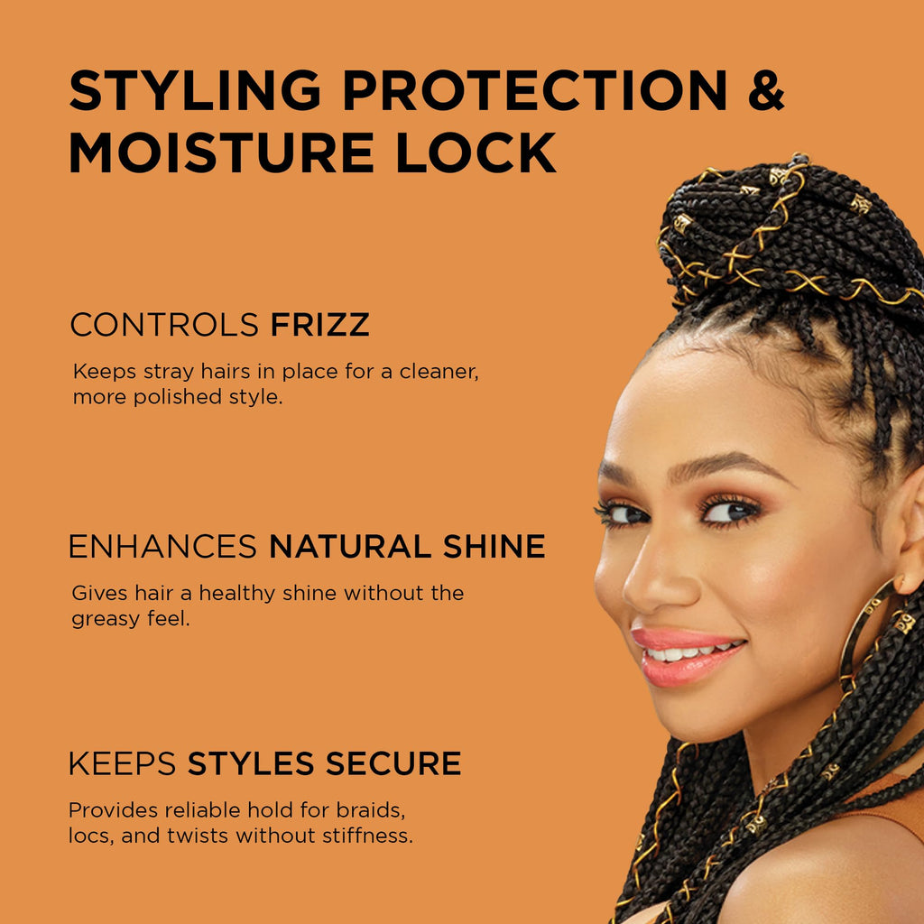 African Pride Black Castor Miracle Extra Hold Gel – Extreme Hold for Braids, Locs & Twists (Pack of 3, 8oz)