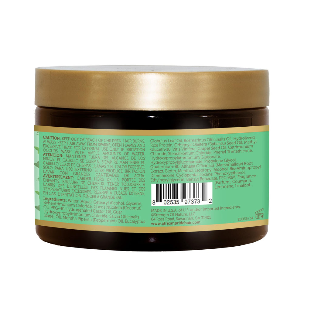 Feel It Formula Hair Strengthening Mask – Peppermint, Rosemary & Sage – Growth & Nourishing Treatment | African Pride 12oz (Pack of 3)