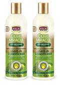 African Pride Olive Miracle Leave-In Conditioner – 12 oz (2 Pack) | Strengthen & Detangle Hair