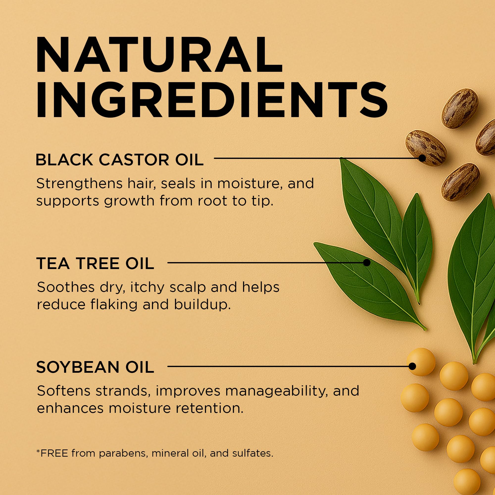 African Pride Black Castor Miracle Oil – Hair & Scalp Sealing Oil with Castor, Tea Tree & Soybean Oil | 6oz Pack of 3