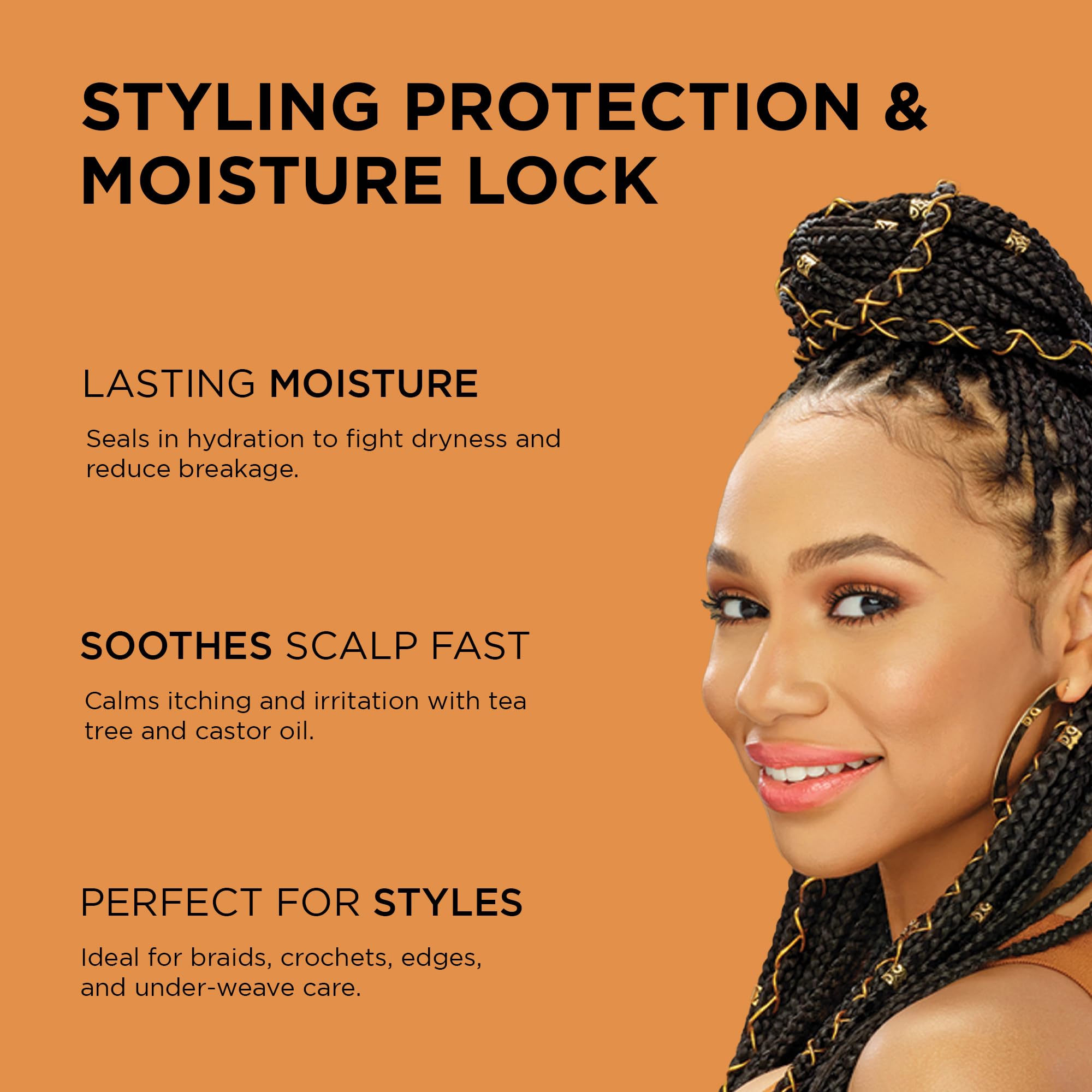African Pride Black Castor Miracle Oil – Hair & Scalp Sealing Oil with Castor, Tea Tree & Soybean Oil | 6oz Pack of 3