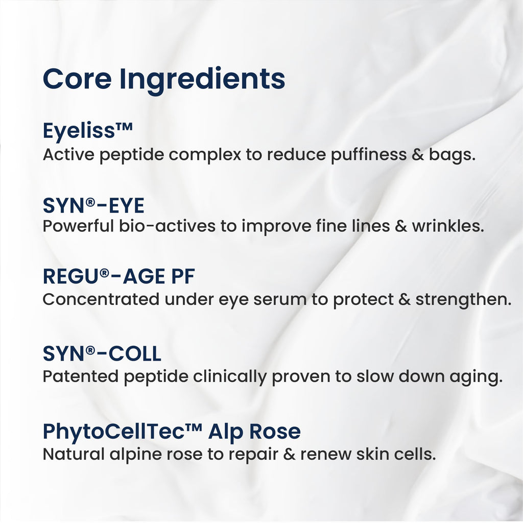 Agelyss Restorative Eye Cream with Eyeliss™ — For Eye Bags, Dark Circles & Fine Lines | Paraben-Free, Vegan, Cruelty-Free – 0.5 fl oz