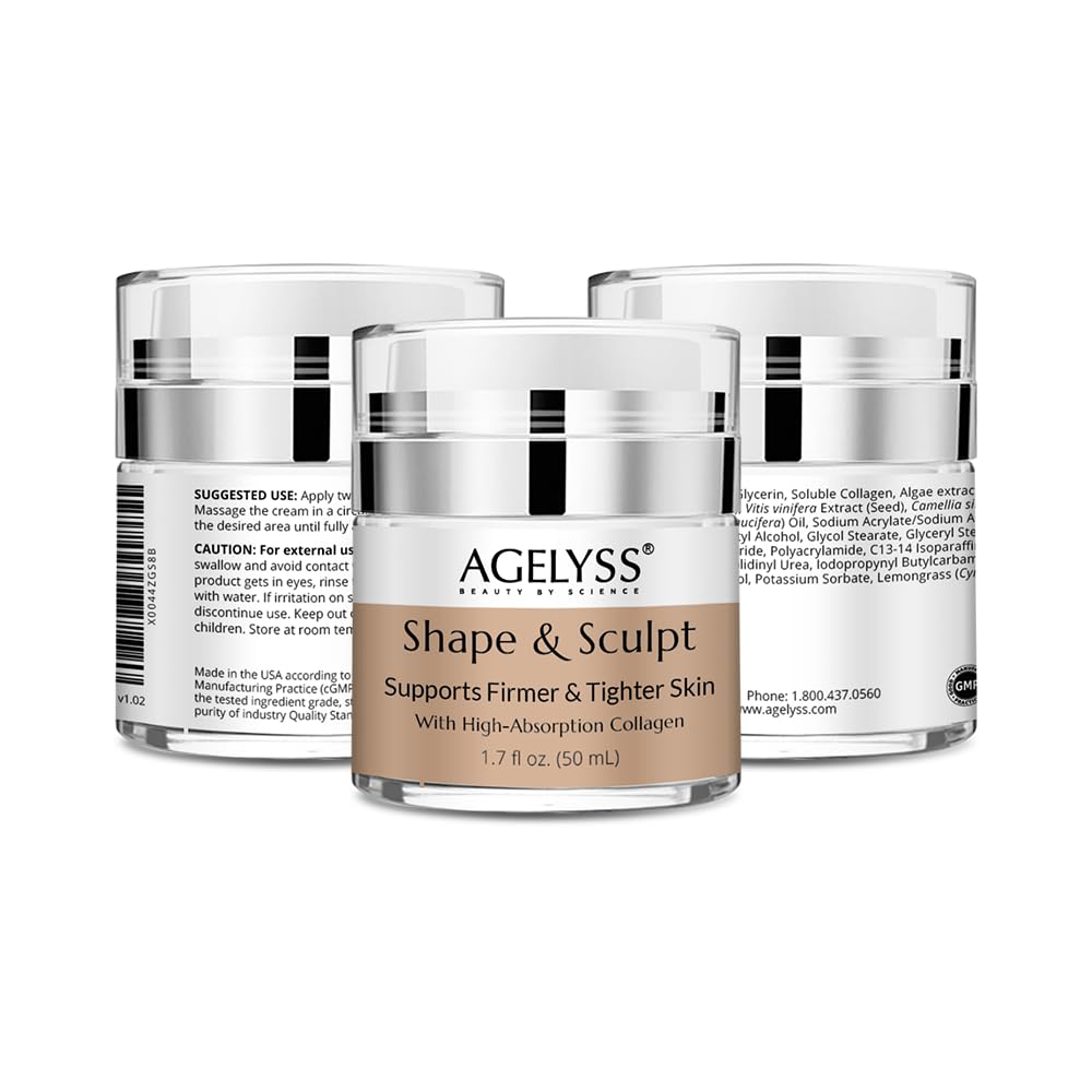 Agelyss Shape & Sculpt Body Cream – Firm, Hydrated Skin (1.7 oz) | Cruelty-Free