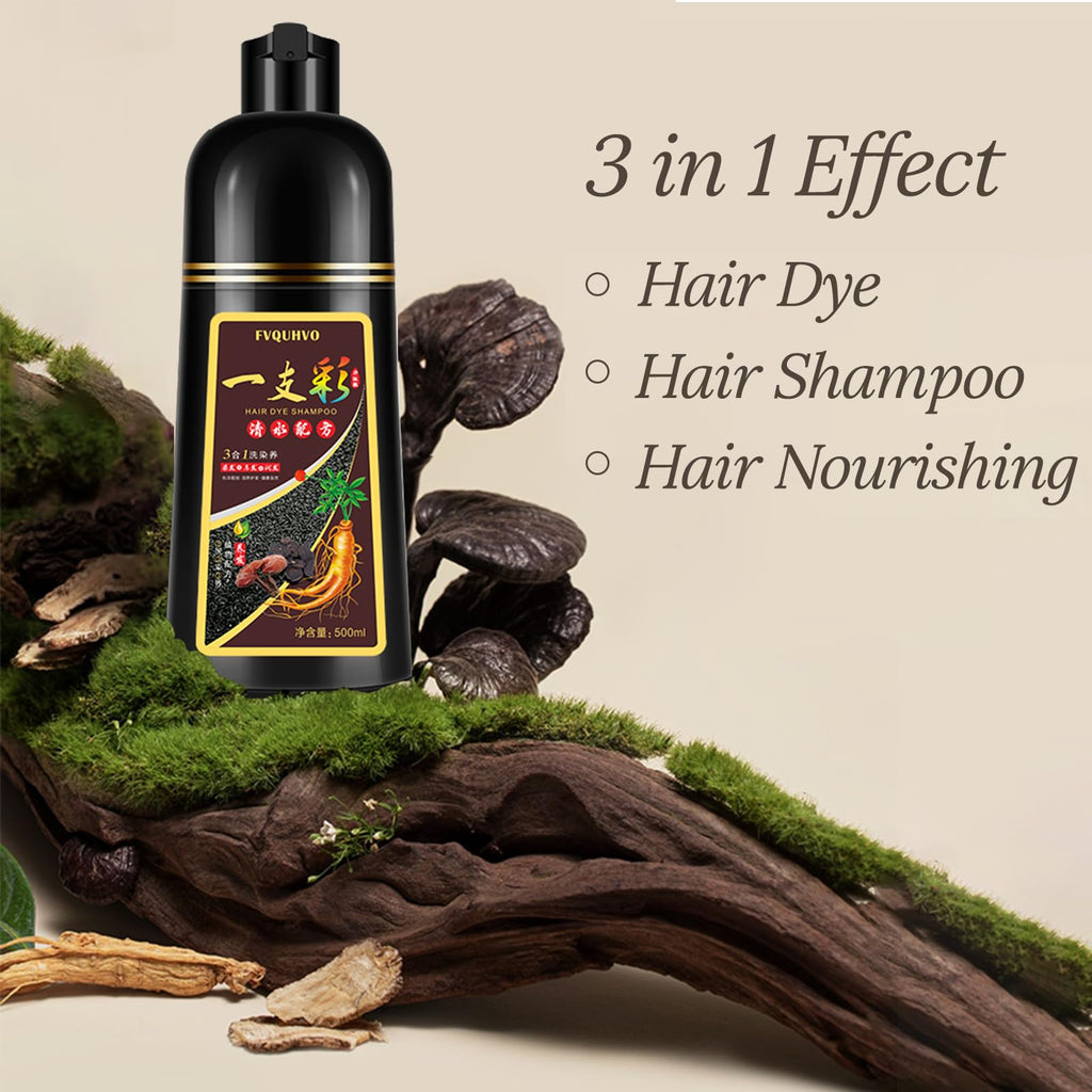Agthyuve Hair Dye Shampoo 3 in 1 – Wine Red Semi-Permanent Color, Safe & Easy to Use (16.9 fl oz)
