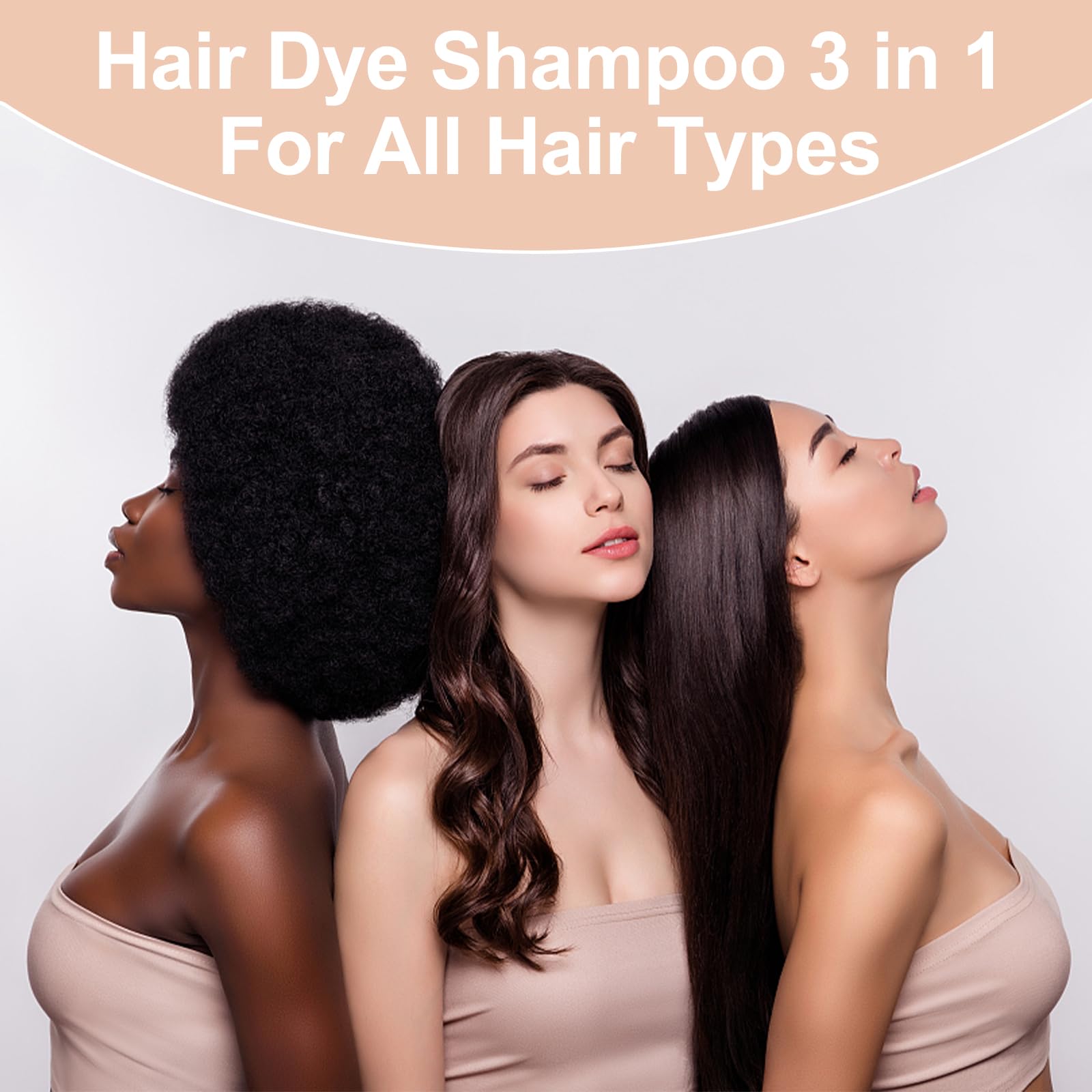 Agthyuve Light Brown Hair Dye Shampoo 3-in-1 | 16.9 fl oz for Home Use