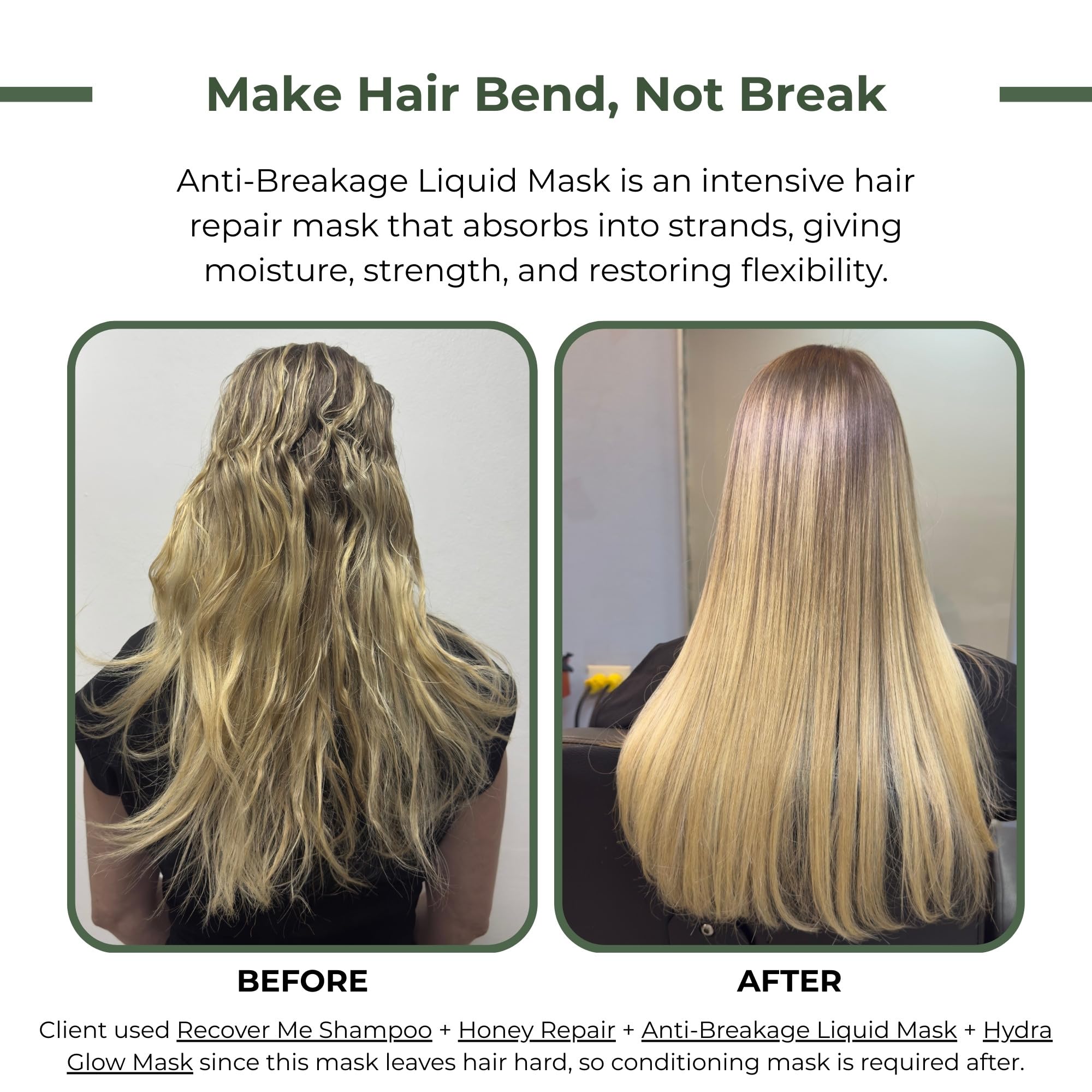 Agua de Cielo Anti Breakage Liquid Mask – Deep Hydration & Hair Repair, 12 oz