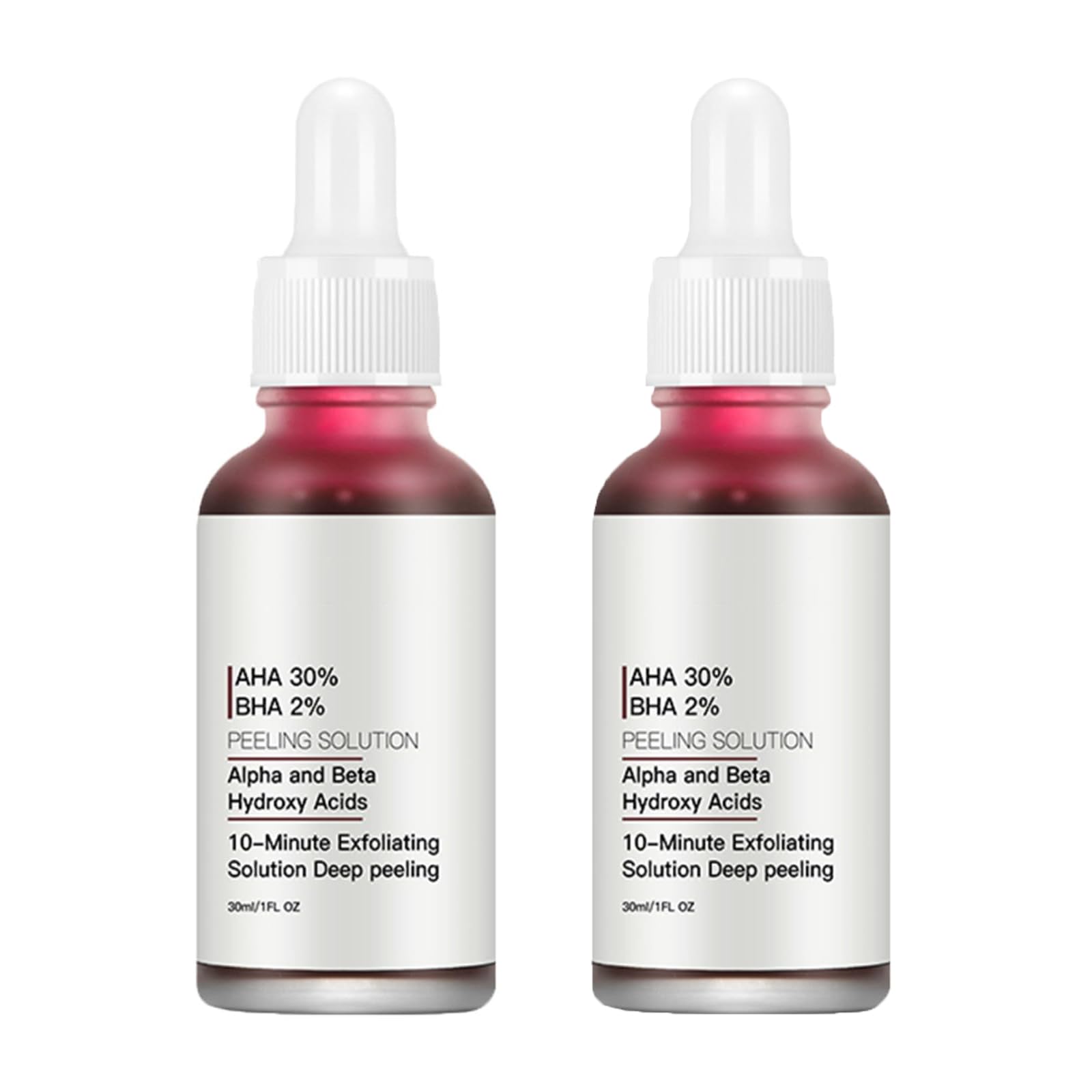 AHA 30% + BHA 2% Peeling Solution — At-Home Facial Exfoliant for Large Pores & Fine Lines (2 x 1.0 fl oz)