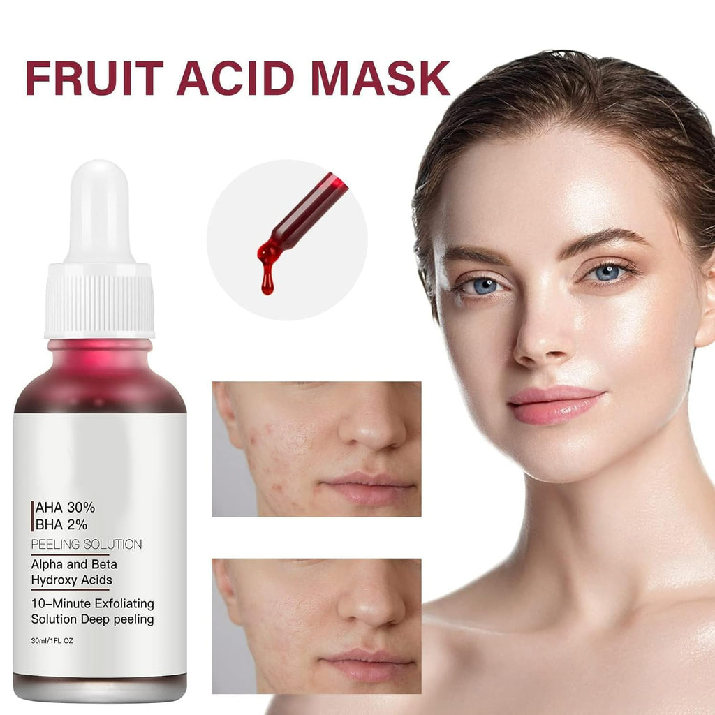 AHA 30% + BHA 2% Peeling Solution — At-Home Facial Exfoliant for Large Pores & Fine Lines (2 x 1.0 fl oz)