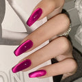 AHAMIOU Crystal Cat Eye Gel Polish Kit – Magnetic Nail Set in Dark Pink