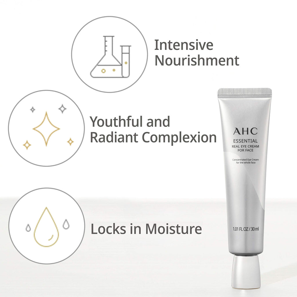 AHC Essential Eye Cream for Face | Aesthetic Hydration Cosmetics by Unilever – 0.33 oz
