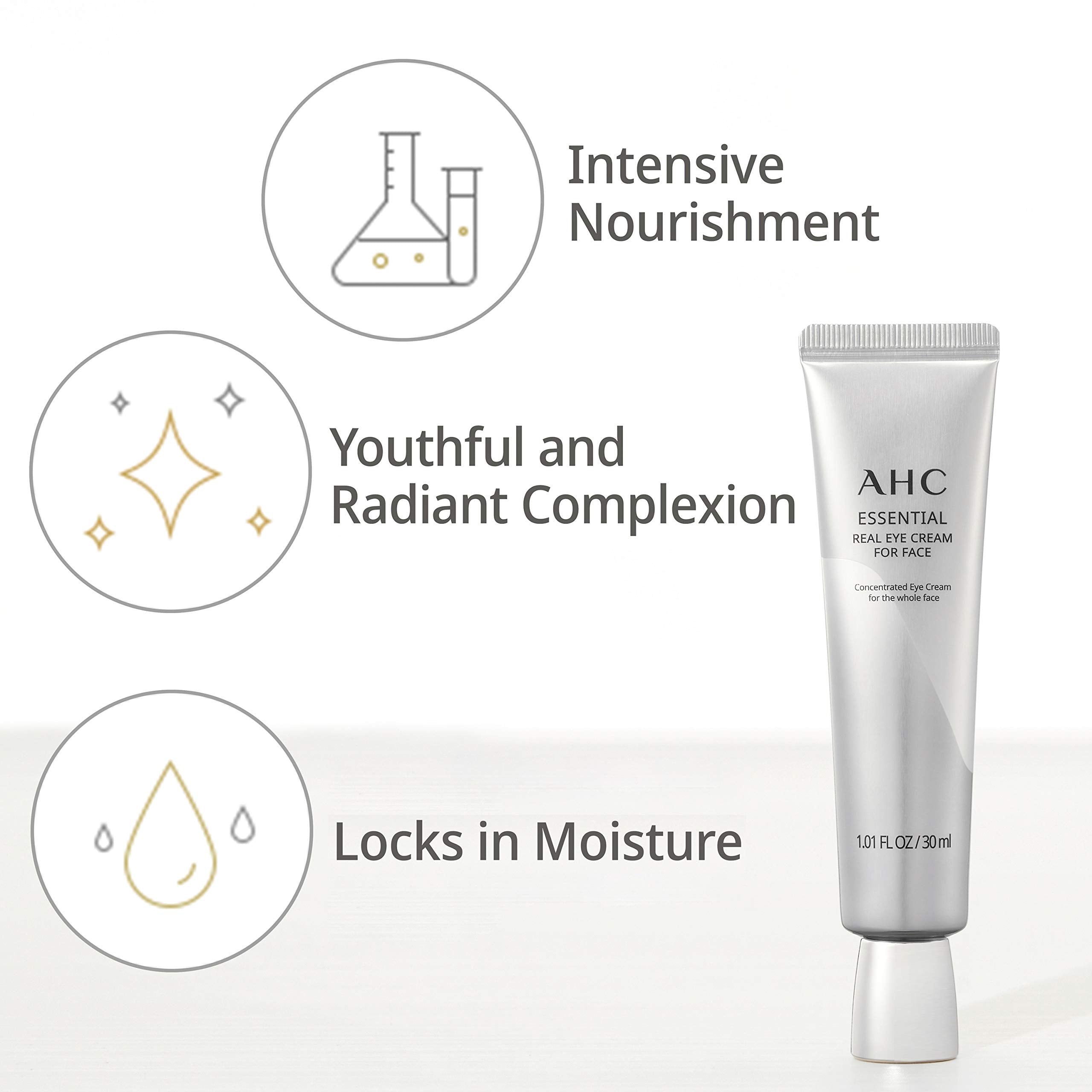 AHC Essential Eye Cream for Face | Aesthetic Hydration Cosmetics by Unilever – 0.33 oz