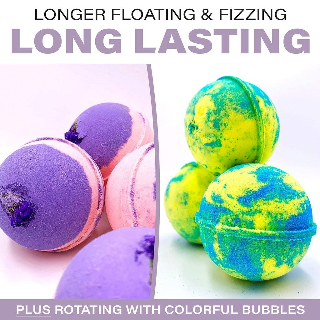 Ahila Power of Healing 12 XXL Bath Bombs Gift Set – Premium Aromatherapy, Long-Lasting Fizz, Canada Design