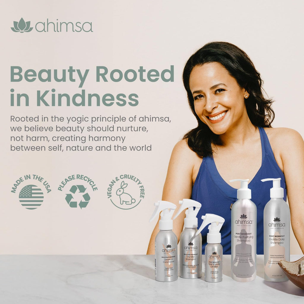 Ahimsa Gentle Purifying Shampoo – Oily Hair Clarifying Cleanser
