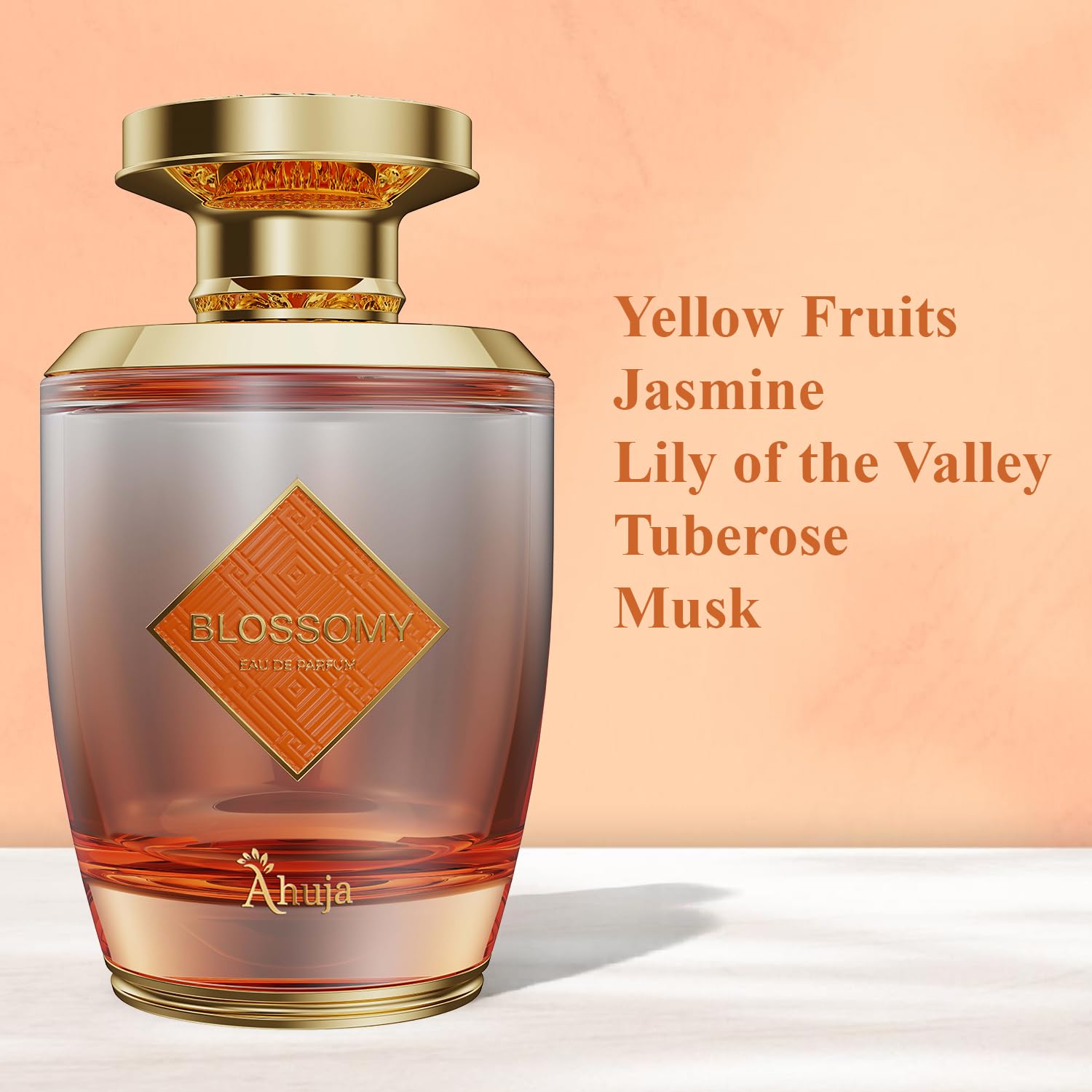 AHUJA Blossomy Eau de Parfum – 3.4oz for Women | Floral Tuberose & Jasmine