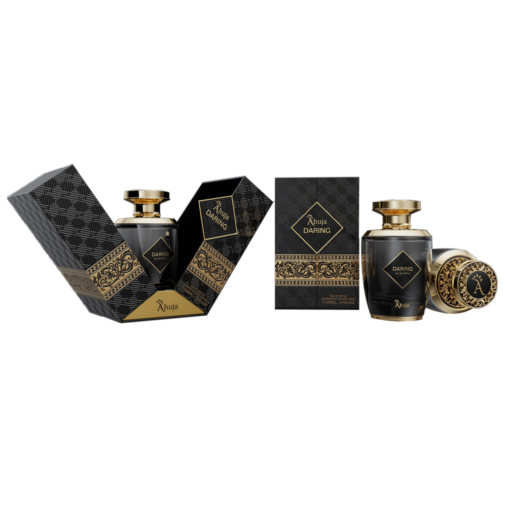 AHUJA Daring Eau de Parfum for Men – Bold, Long-Lasting Pepper & Citrus with Geranium & Patchouli