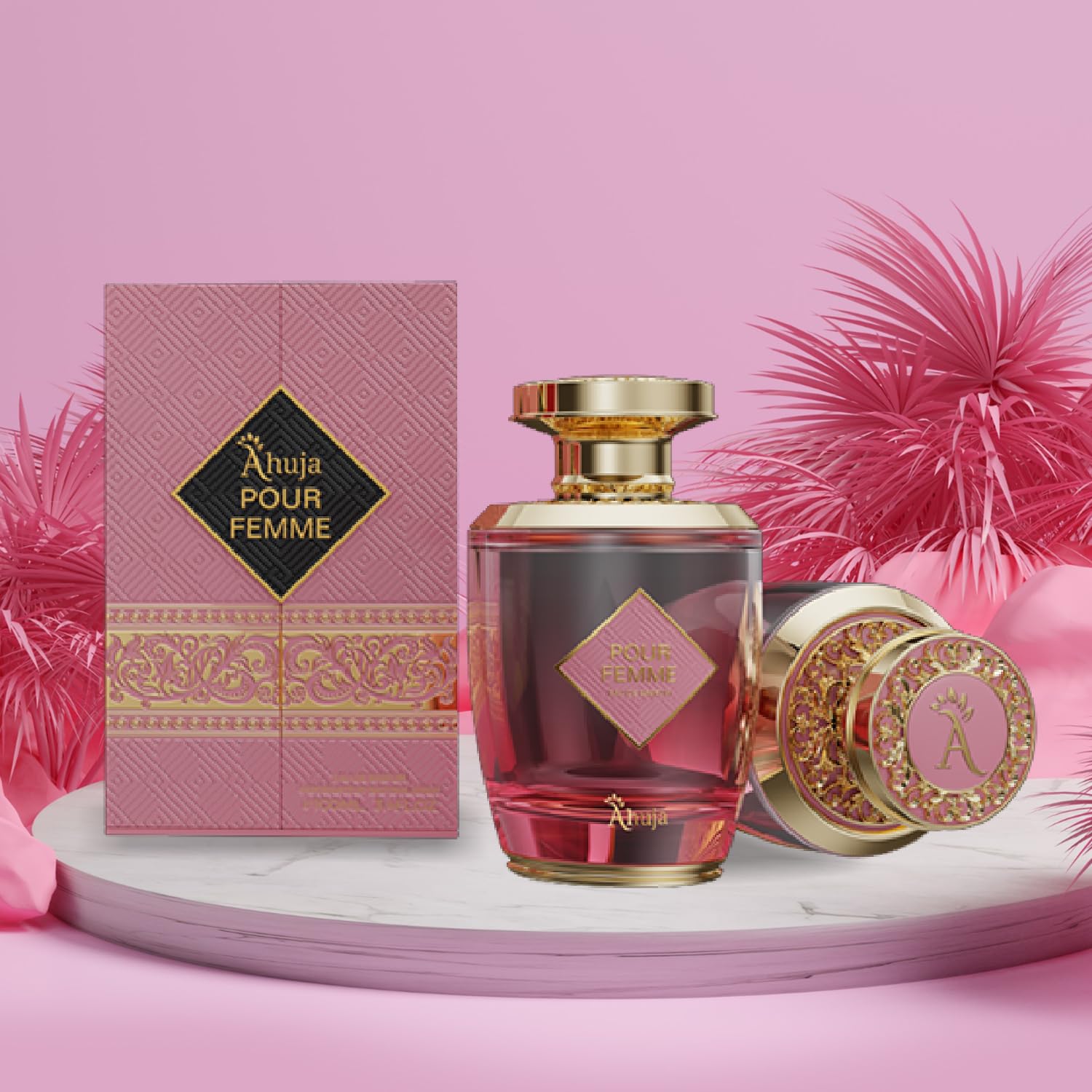 AHUJA Pour Femme Eau De Parfum 3.4oz – Floral Iris, Patchouli & Vanilla