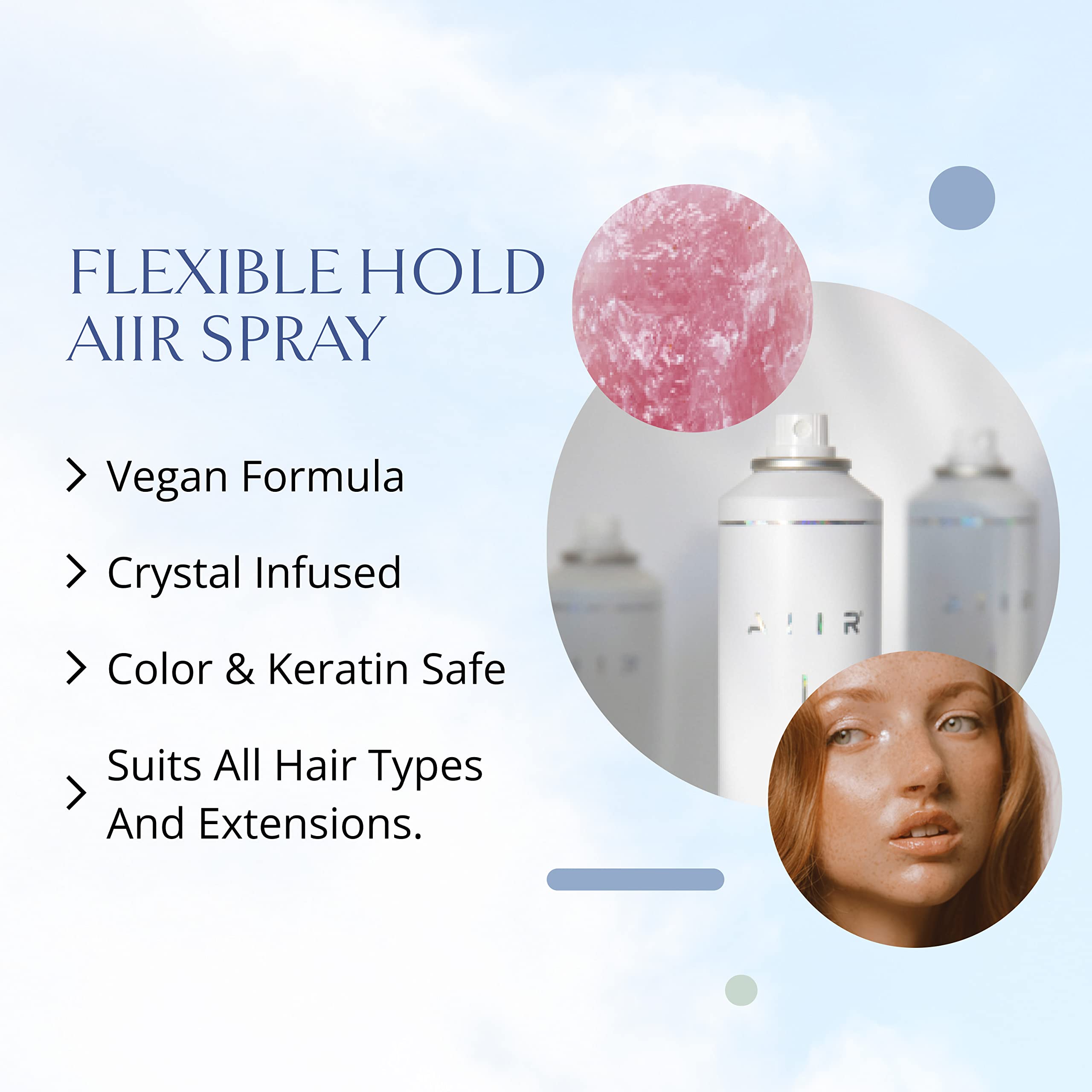 AIIR Flexible Hold Finishing Spray – Light Hold Hairspray with Shine & Humidity Resistance | 2.5 oz