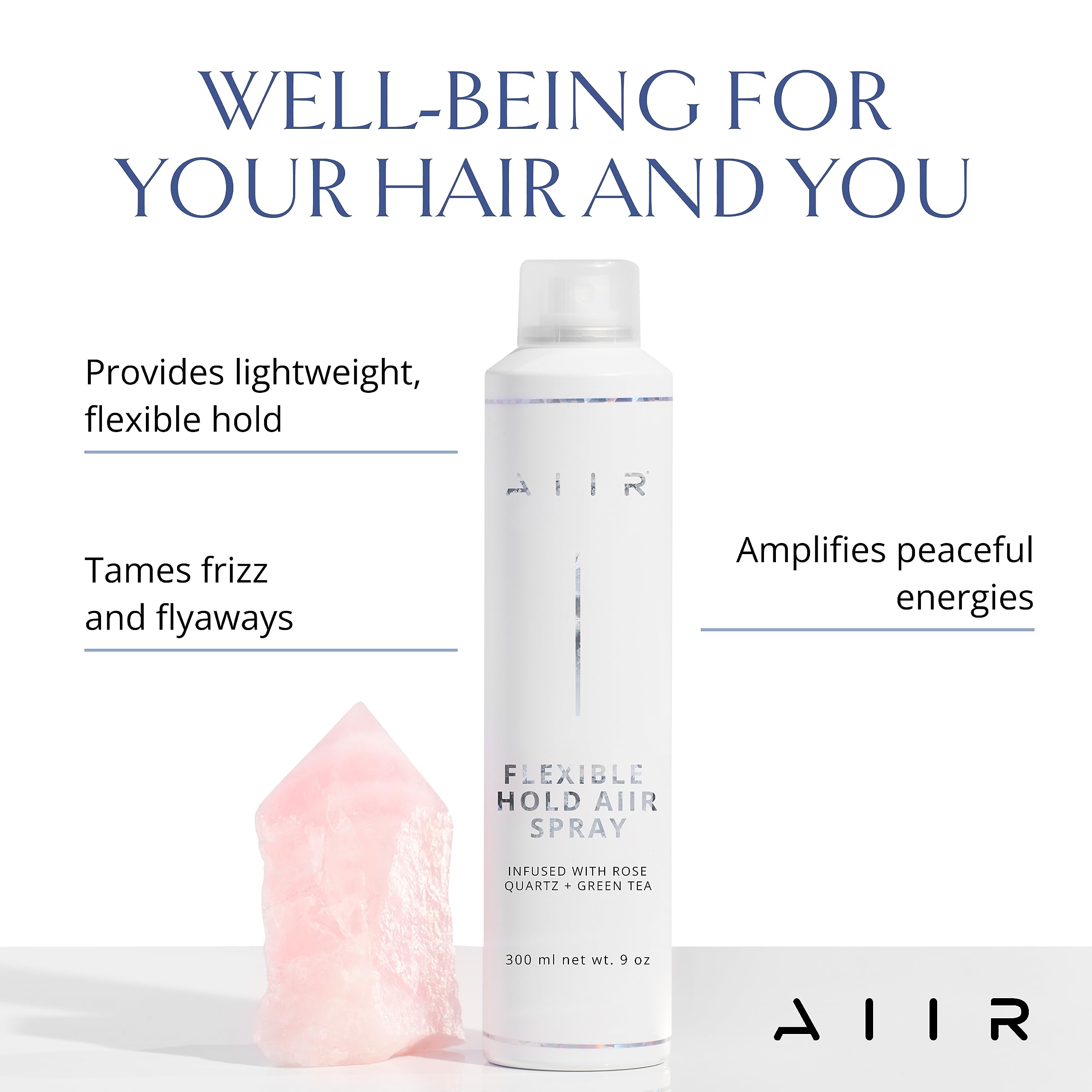 AIIR Flexible Hold Finishing Spray – Light Hold Hairspray with Shine & Humidity Resistance | 2.5 oz