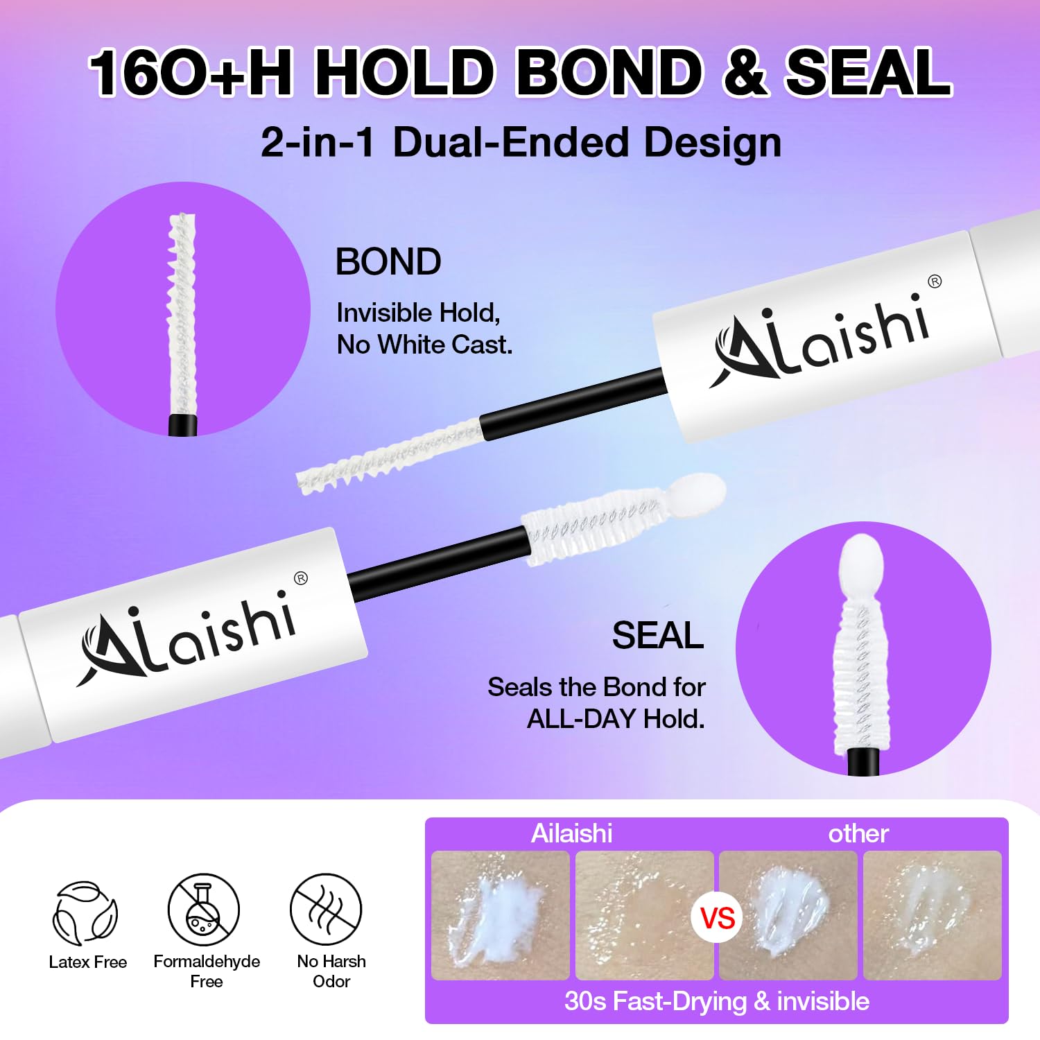 AILAISHI Fluffy False Eyelashes Kit – 7 Pairs with Bond, Seal & Tweezer | Natural Cat Eye Look