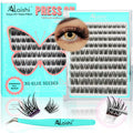 AILAISHI No Glue Needed Lashes – Self-Adhesive Lash Clusters Kit (10–18mm) with 120 Clusters & Pro Tweezers