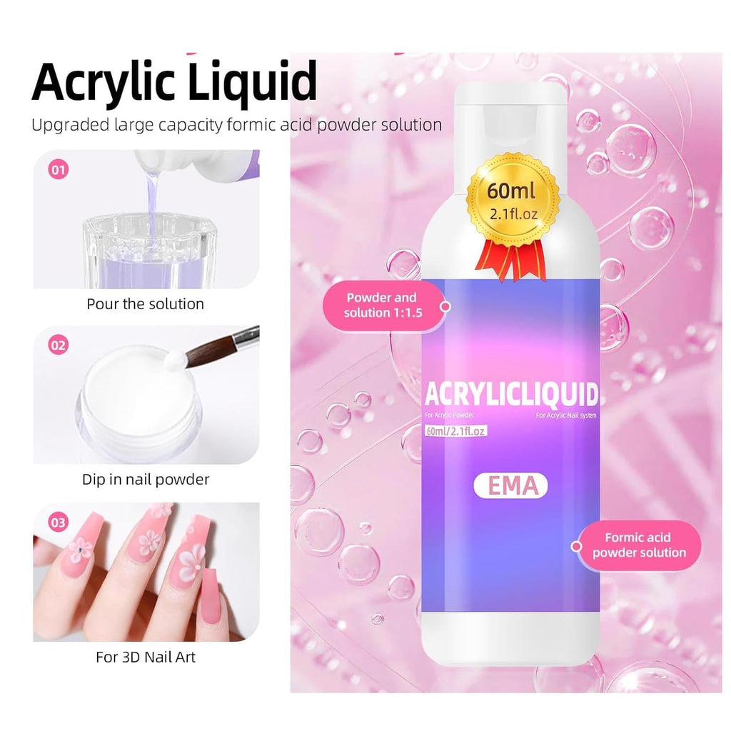 AILALUO Nail Kit Acrylic Set – Beginner-Friendly Gel Polish, UV Lamp & Nail Art Tools