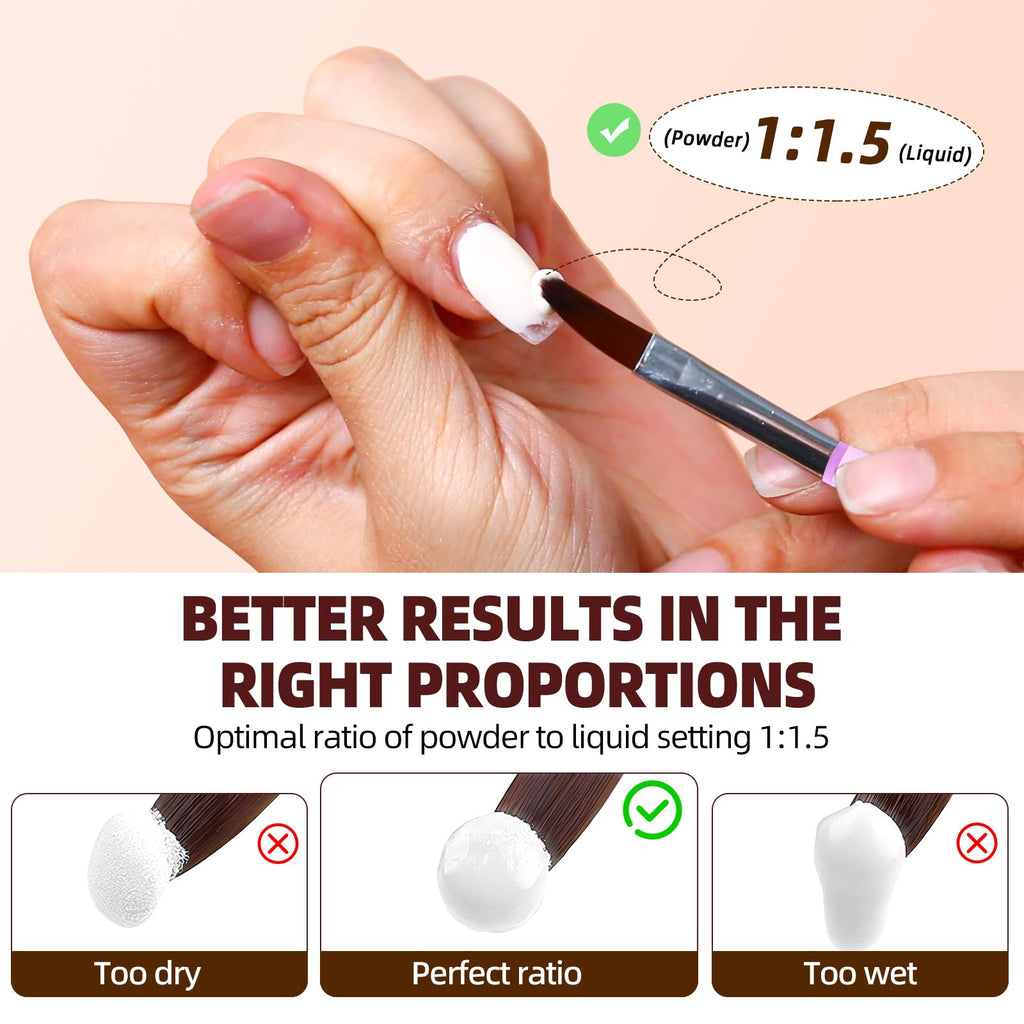 AILALUO Acrylic Nail Kit for Beginners – Practice Hand, UV Lamp, Drill, Silver Cosmetic Bag