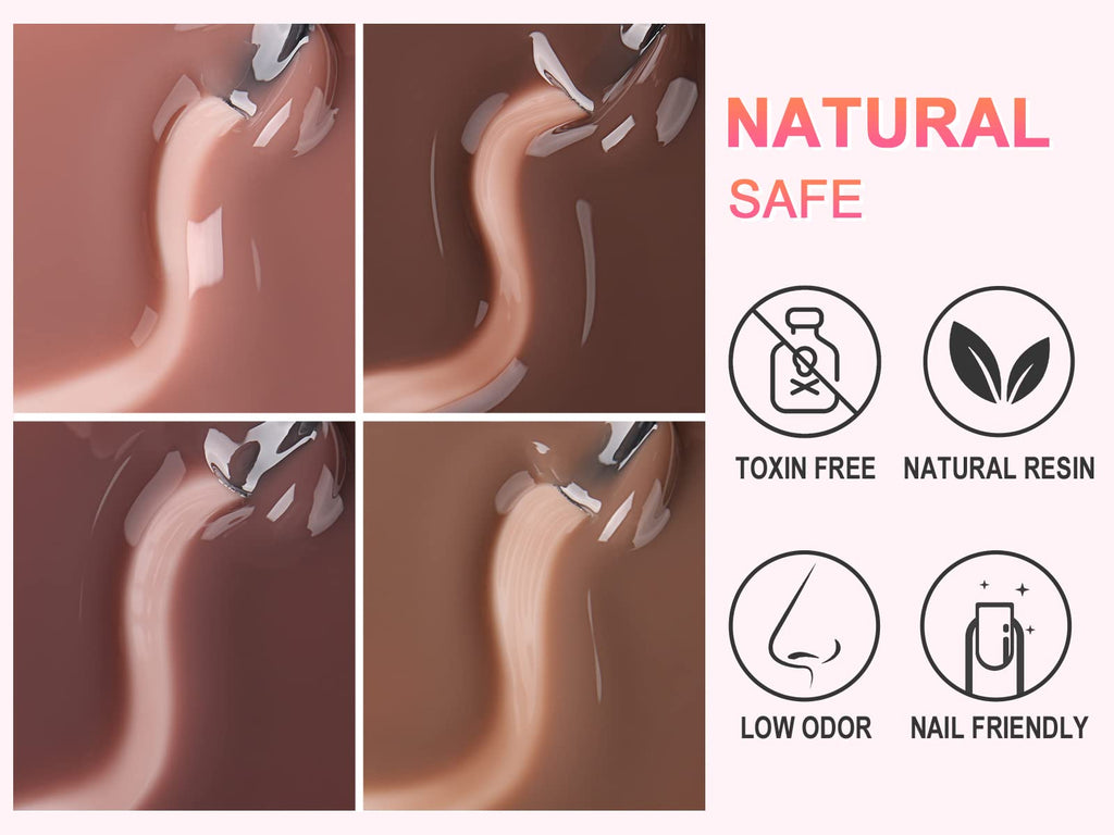 AIMEILI Transparent Icy Jelly Gel Nail Polish Kit – HEMA-Free, 4×10ml, UV/LED Cure