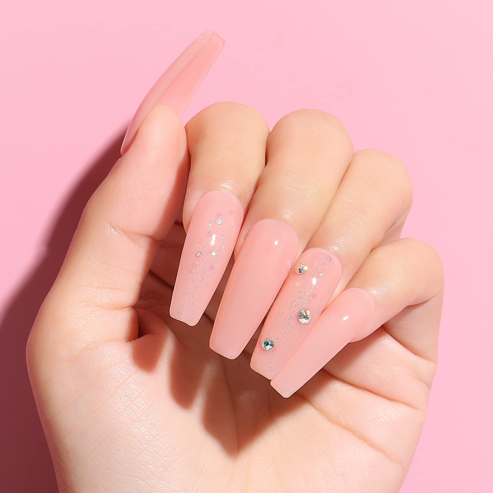 AIMEILI HEMA-FREE Rubber Base Gel Kit – 6x10ml, 4-in-1 Nail Gel for UV/LED Cures