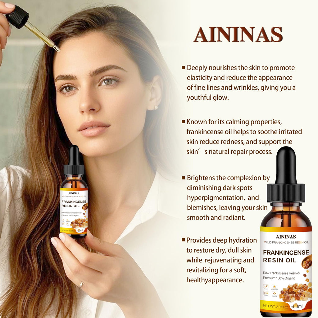 AININAS Organic Frankincense Resin Facial Oil – Deep Hydration & Anti-Aging (2 oz)