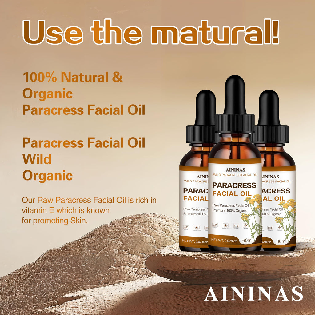 AIninas Paracress Facial Oil – Organic Anti-Aging Serum for All Skin Types