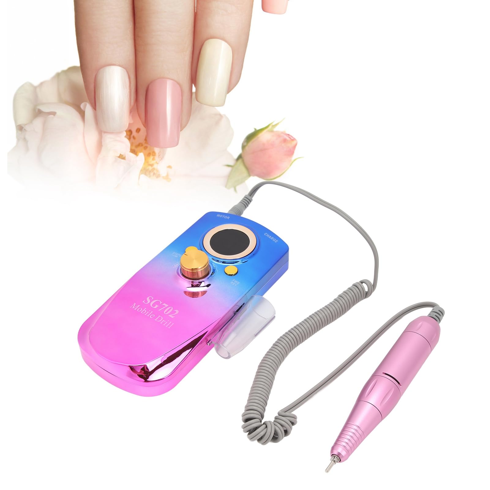 Airshi 35000RPM Nail Drill — Portable USB Nail Polishing & Shaping (CW/CCW, 100-240V)