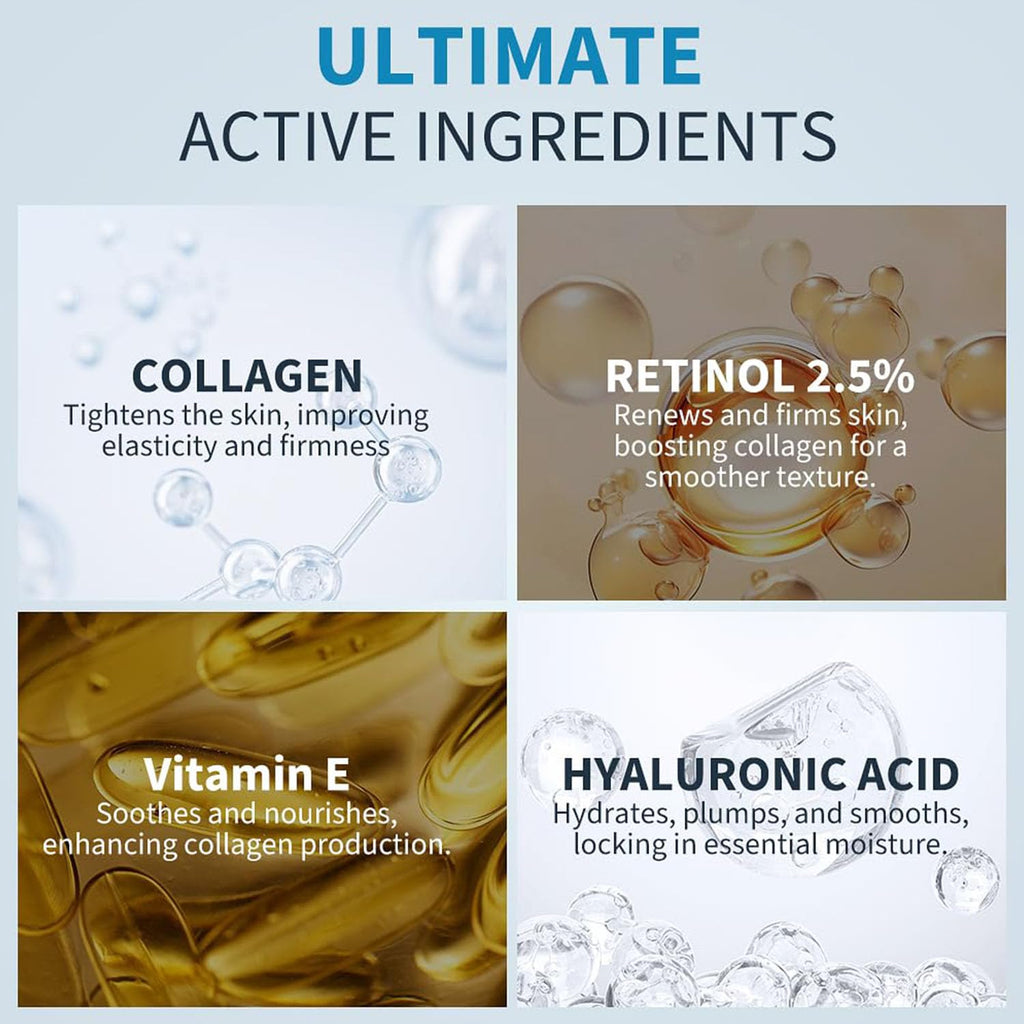 AIWEI Face Moisturizer Collagen Cream – Hydrating Day & Night Cream with Retinol + Hyaluronic Acid