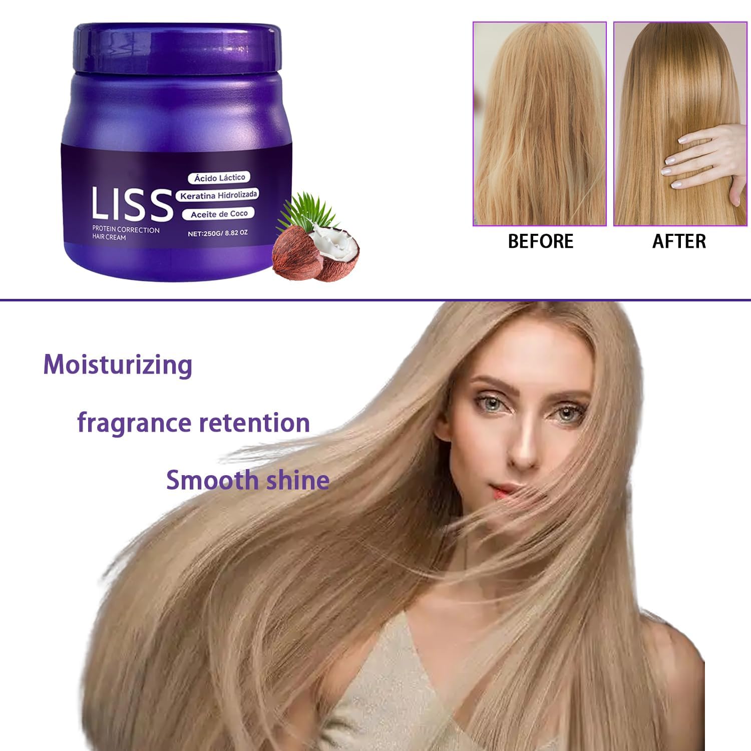 Aiwejay Liss Alisado – Formaldehyde-Free Protein Treatment for Silky, Frizz-Free Hair