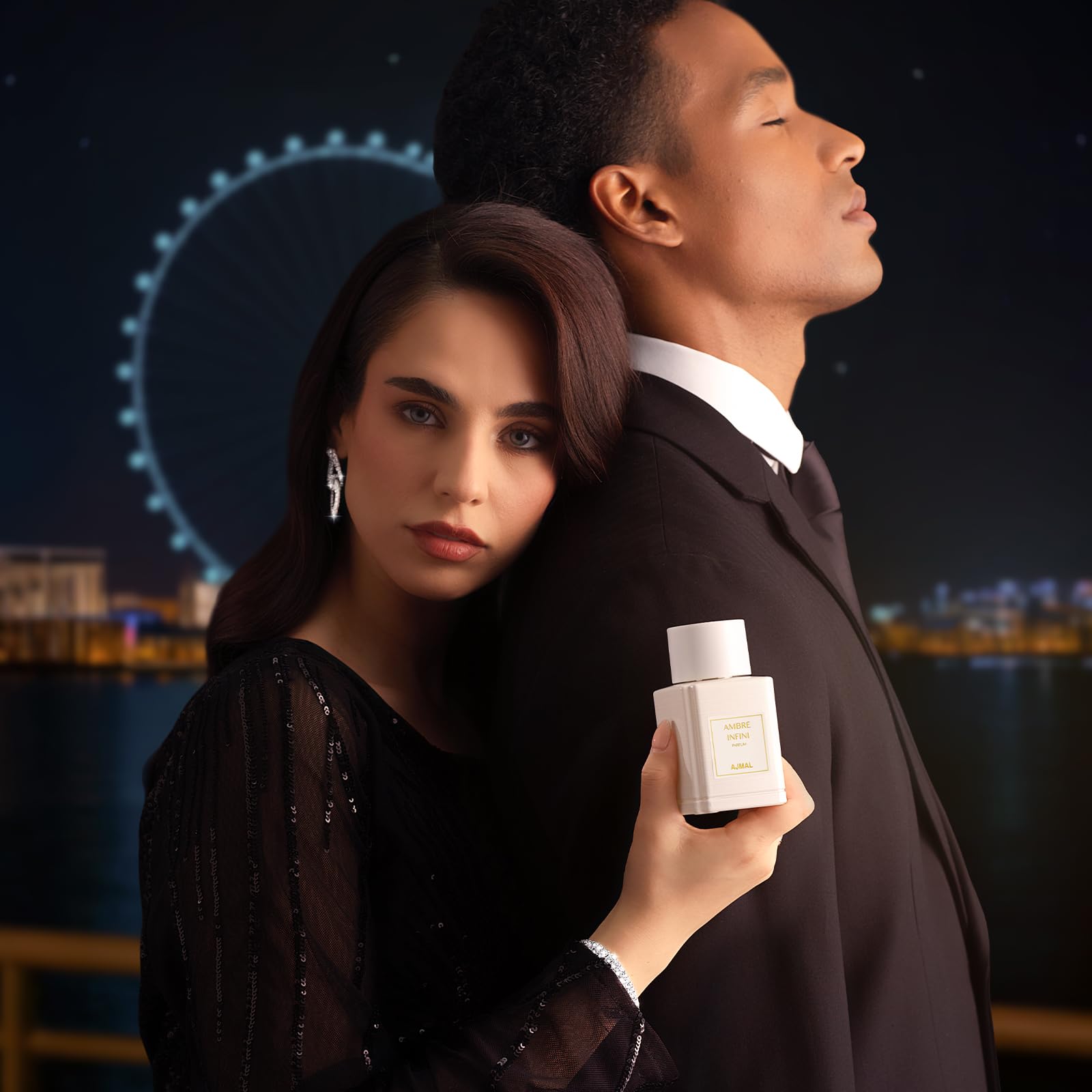 Ajmal Oud Marquis Ambre Infini EDP – Unisex Amber Woody, Made in France