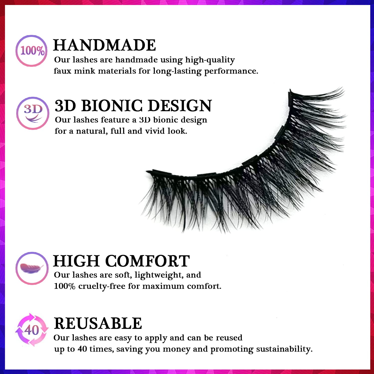 AkesuLash Magnetic Eyelashes – 10 Pairs, 3D Faux Mink, Upgraded Liner Kit (Cruelty-Free)