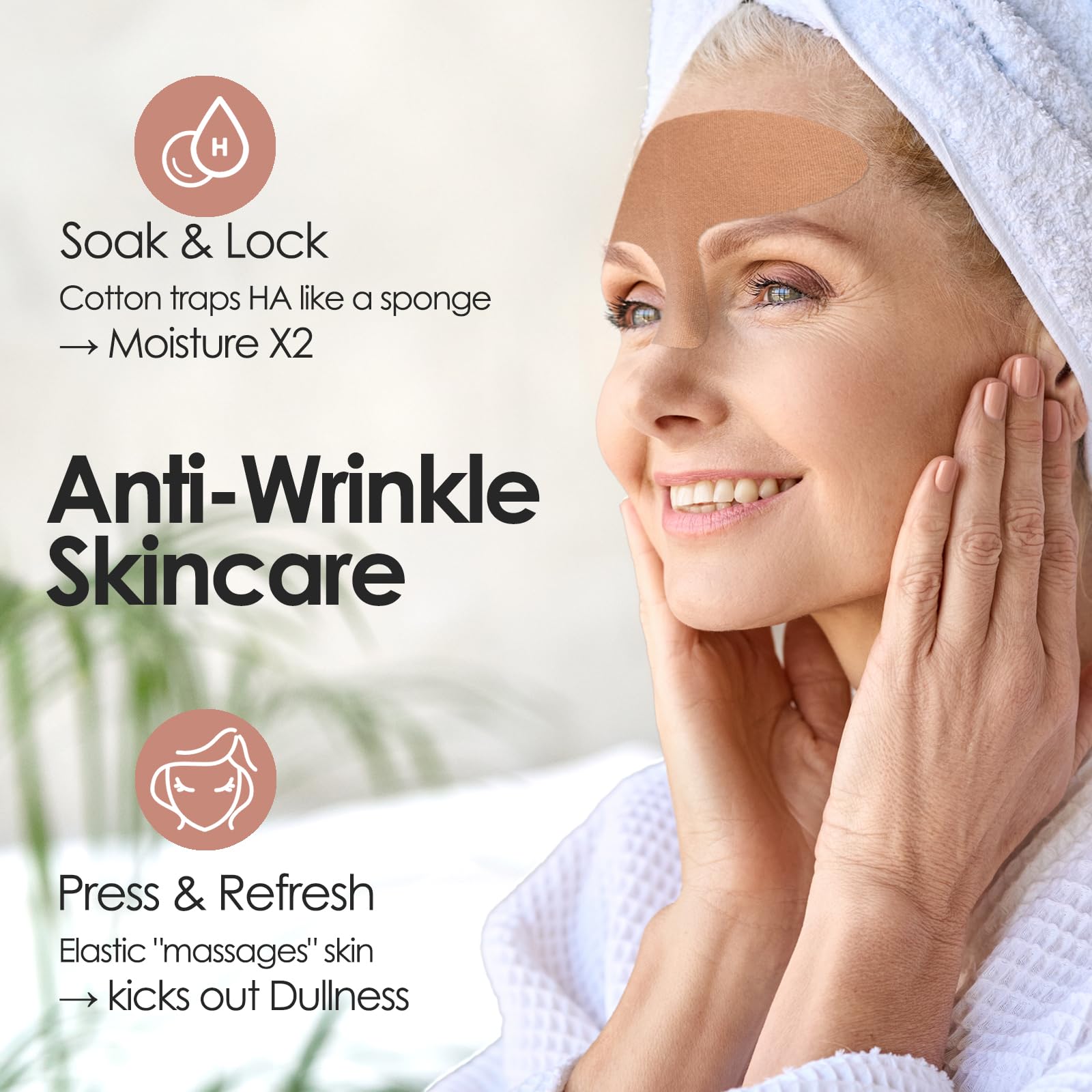Akissos Forehead Wrinkle Patches Overnight – Deep Fascia Lift & 11-Line Coverage