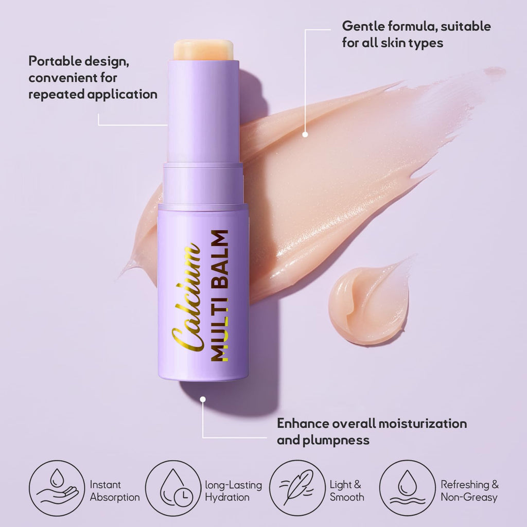 AKQBPN Calcium Volume Multi Balm – Anti-Wrinkle Hydrating Stick for Face, Eyes, Neck & Lips (2PC)