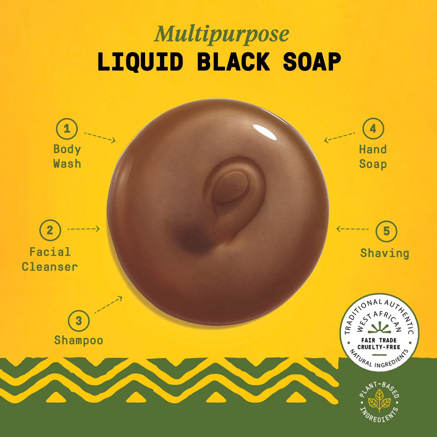 Alaffia Authentic African Black Soap, Eucalyptus Tea Tree – All-in-One Cleanser 2-Pack for Face, Body, Hands & Hair