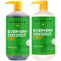 Alaffia Everyday Coconut Hydrating Body Lotion & Body Wash – Coconut Lime, 32 oz Each