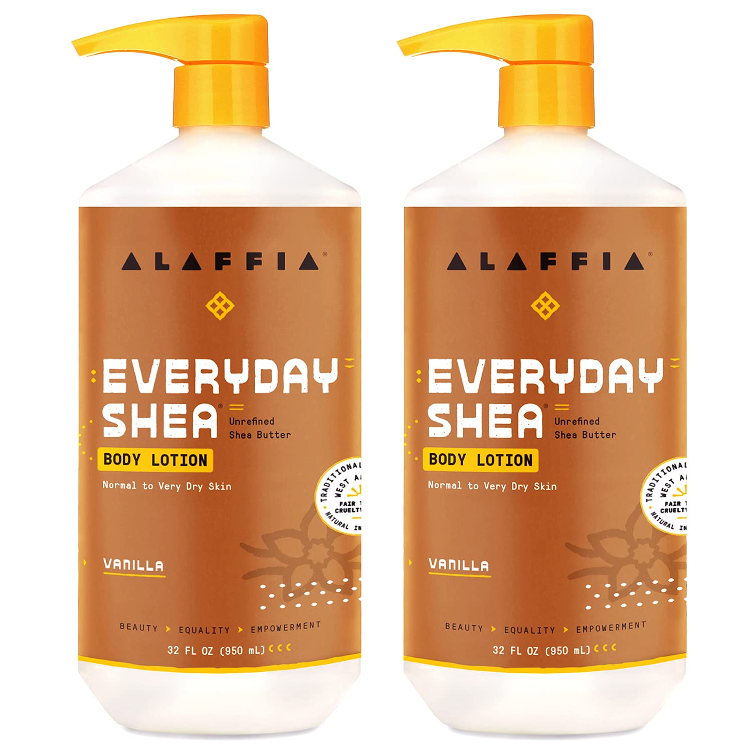 Alaffia EveryDay Shea Body Lotion Vanilla 32 oz — Hydrating, Vegan & Fair Trade