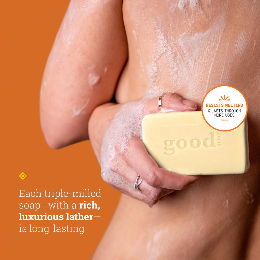 Alaffia Good Soap Coconut 2-Pack – Long-Lasting, Triple-Milled Soap with Fair Trade Shea Butter