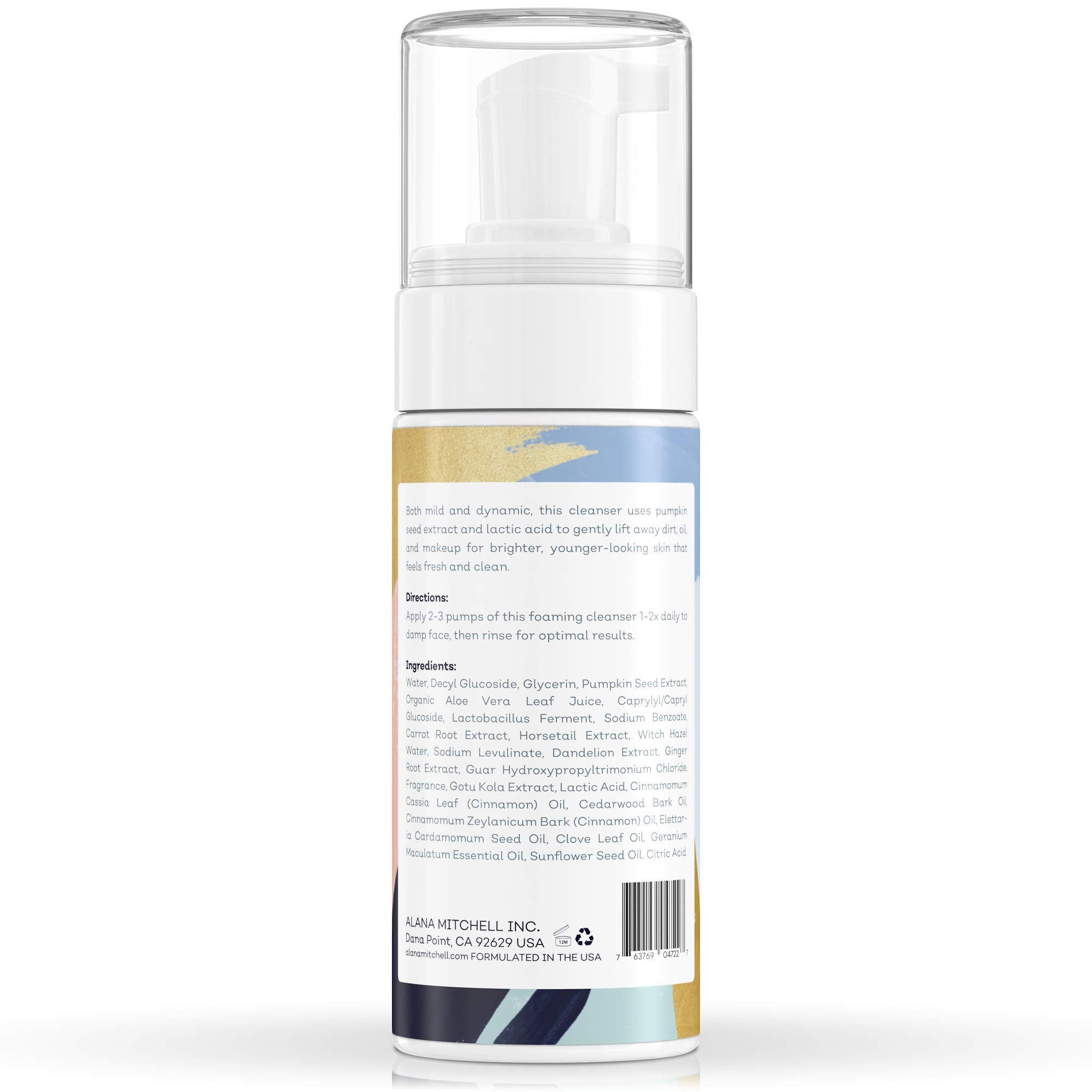 Alana Mitchell Pumpkin Acne Face Wash – Foaming Cleanser for Clearer, Brighter Skin (6 oz)