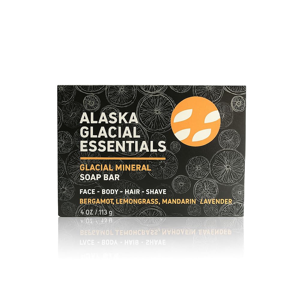 Alaska Glacial Cold-Process Mineral Clay Soap Bar – 4-in-1 Citrus Blend