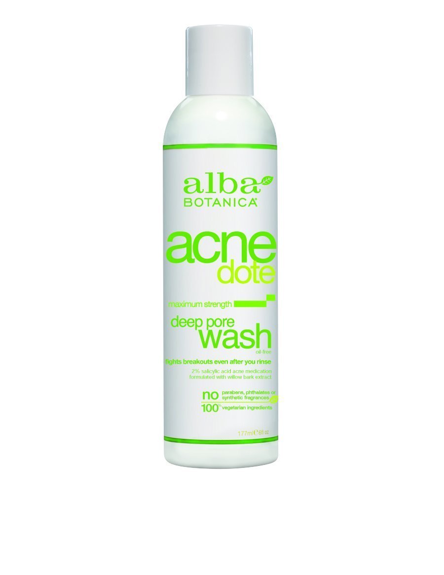 Alba Botanica Acnedote Deep Pore Wash – Natural Foaming Facial Cleanser, 6 oz