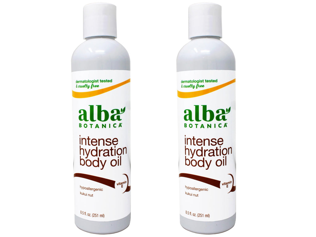 Alba Botanica Hawaiian Kukui Nut Body Oil – 2 Pack (8.5 oz each) – Cruelty-Free