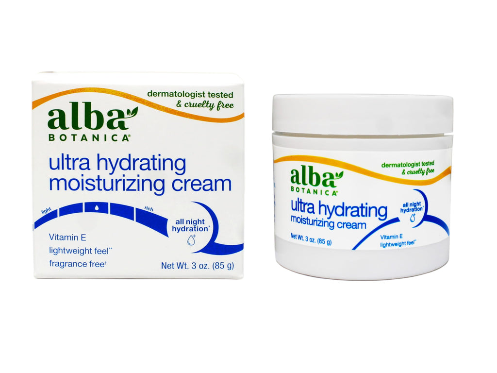 ALBA Botanica Moisture Cream Jasmine & Vitamin E – 3 oz | Deep Hydration, Fragrance Free