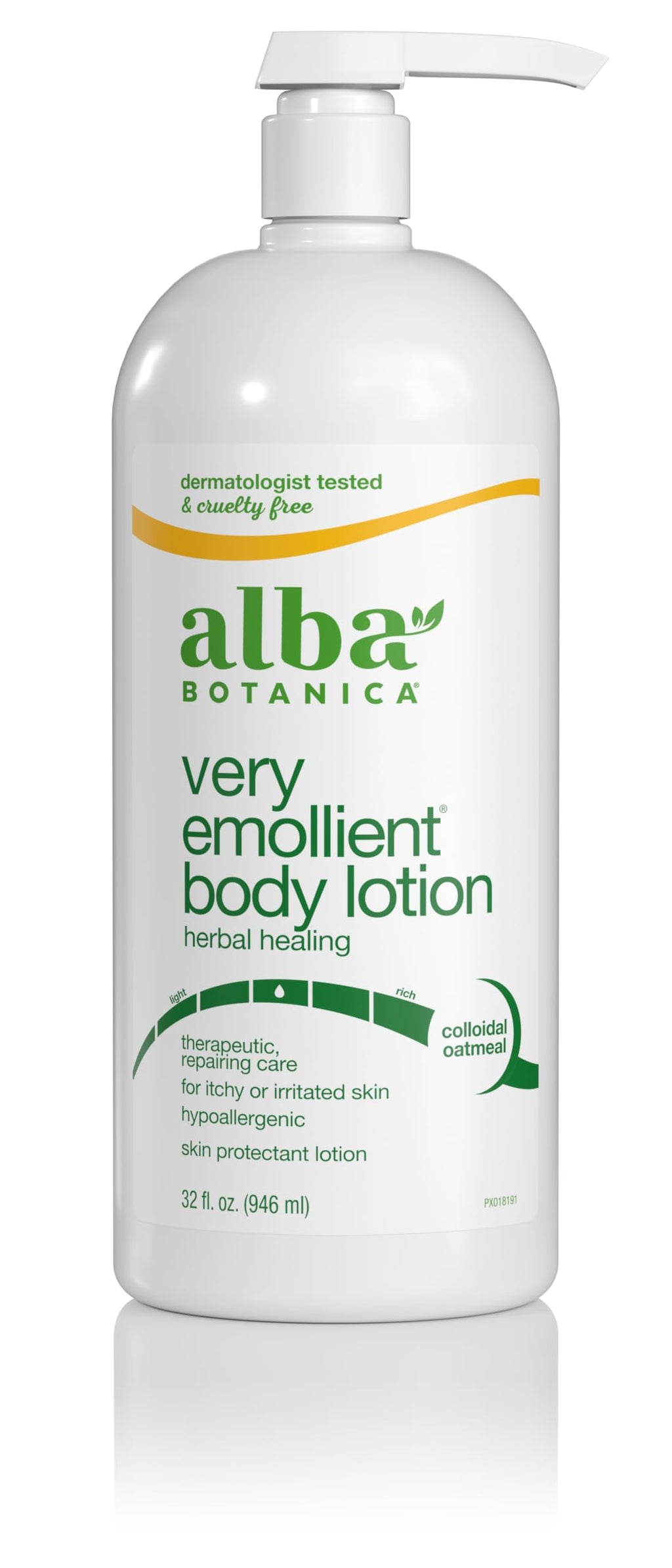 Alba Botanica Very Emollient Herbal Healing Lotion – 32 oz Plant-Based, Hypoallergenic