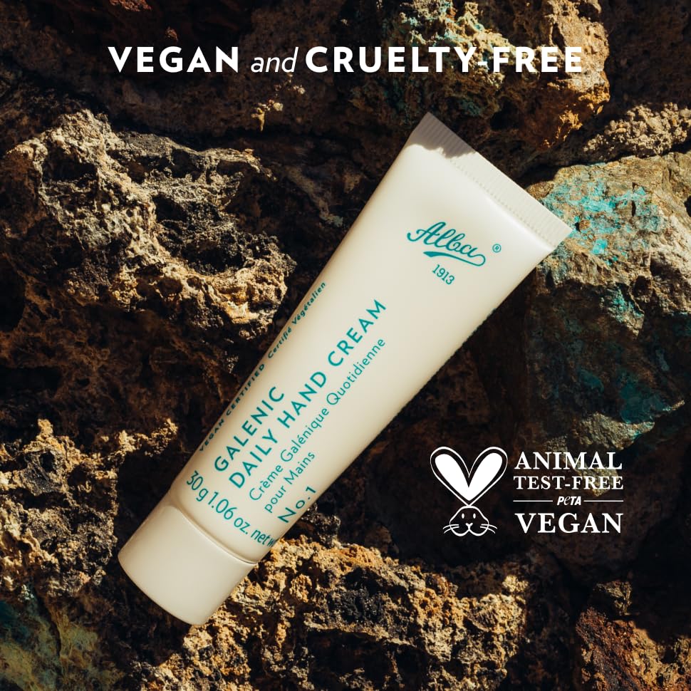 Alba 1913 Vegan Hand Cream for Dry Hands – Non-Greasy Hydration, Travel Size 1.06 oz