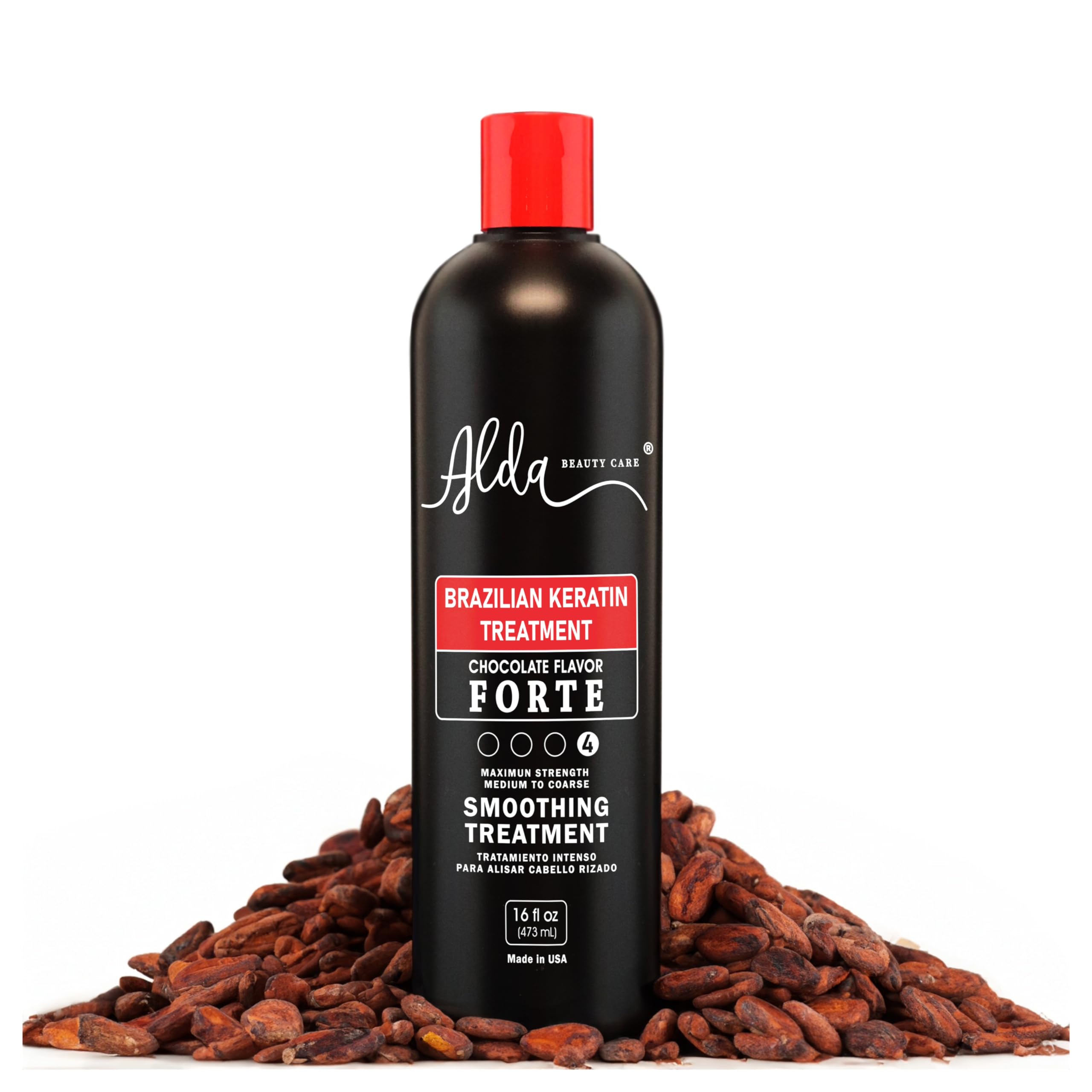 Alda Chocolate Brazilian Keratin Treatment + Clarifying Shampoo (16 oz each) – Permanent Straightening, Pack of 2 | Alda Beauty Care
