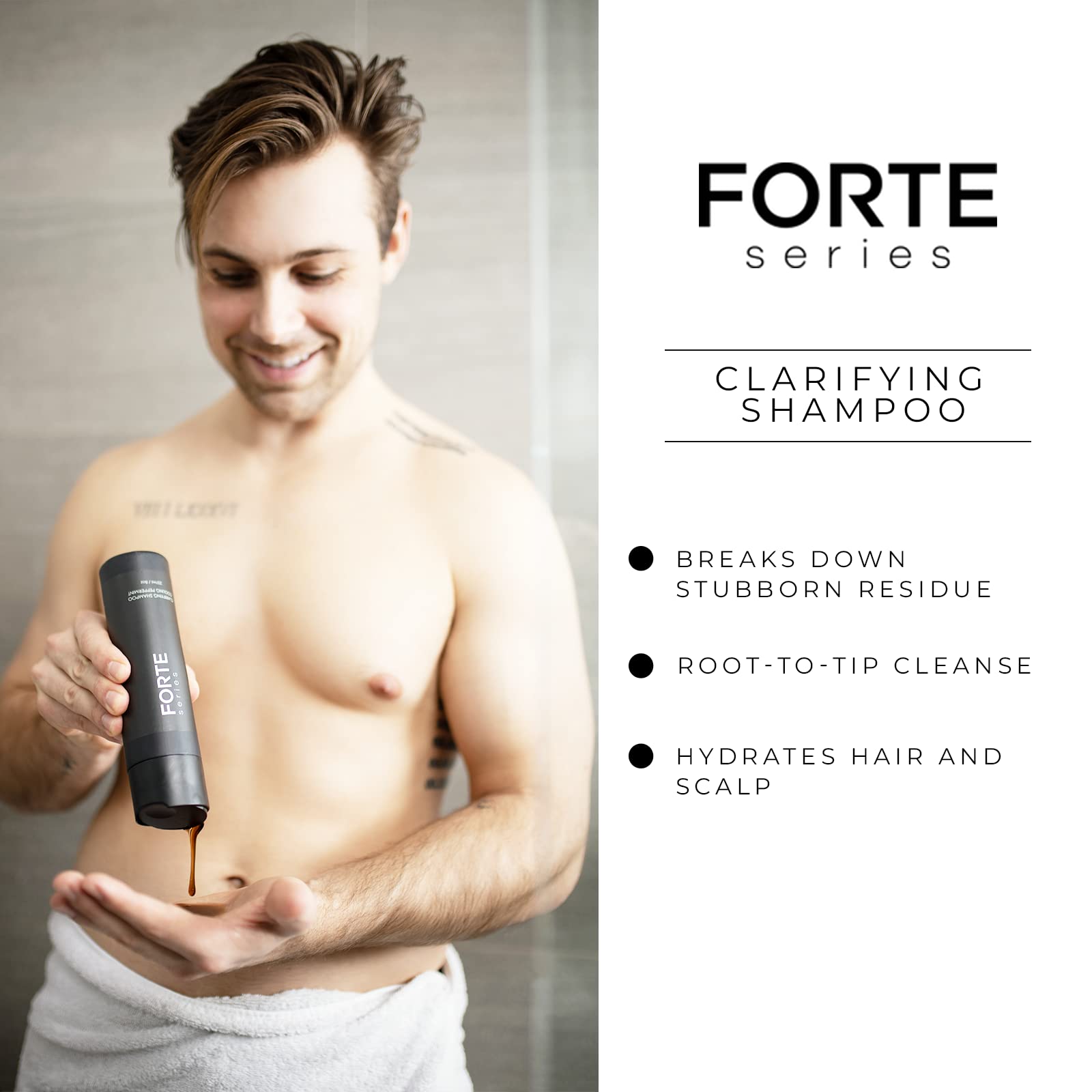 Alex Costa Forte Series Clarifying Shampoo for Men – Hydrating & Build-Up Removal (8 oz)
